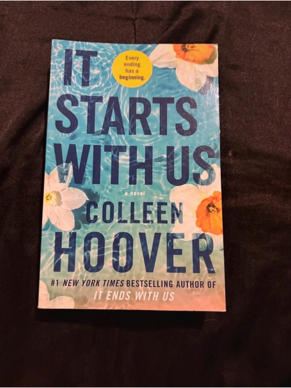 It Starts With Us Paperback Novel - Blue Floral Cover